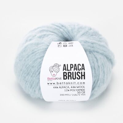 Alpaca Brush, filato in alpaca voluminoso, Cloud