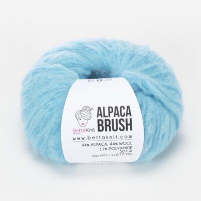 Alpaca Brush, filato in alpaca voluminoso, Acquamarine