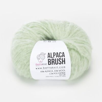 Alpaca Brush, filato in alpaca voluminoso, Mint