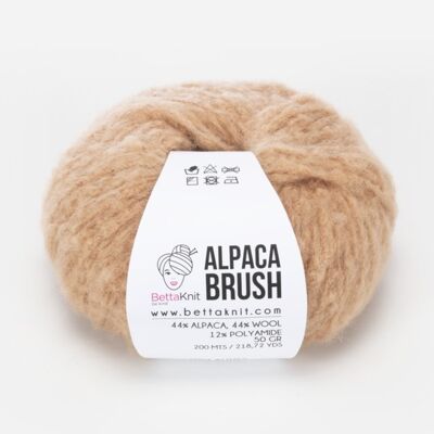 Alpaca Brush, filato in alpaca voluminoso, Caramel