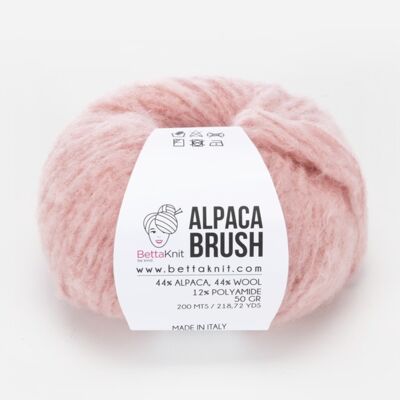 Alpaca Brush, filato in alpaca voluminoso, Mallow Rose