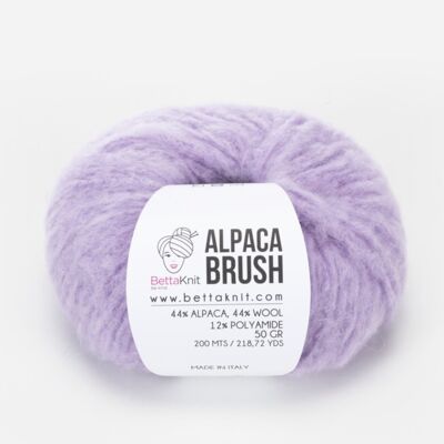 Alpaca Brush, filato in alpaca voluminoso, Lilac