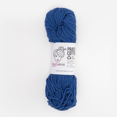 Prato Cotton, cotone ottenuto dal riciclo dei cascami, Royal Blu