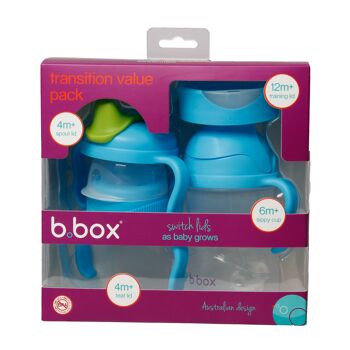 Pack tasse d’apprentissage bébé évolutive de 4 à 12 mois - Blueberry 2