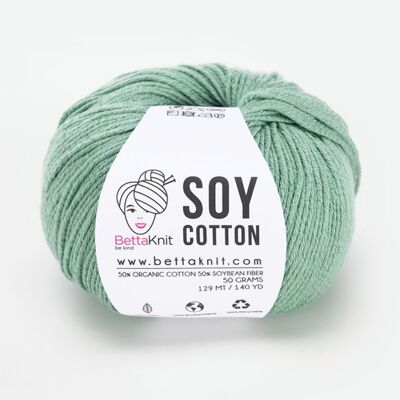 Soy Cotton, filato di cotone e soia, Sage Green