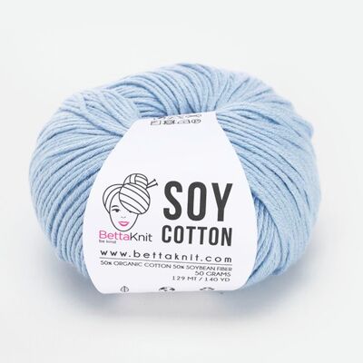 Soy Cotton, filato di cotone e soia, Blue Sky