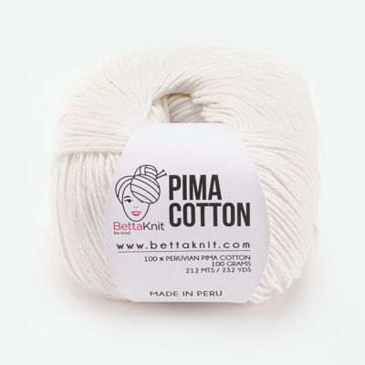 Pima Cotton, 100% cotone, Bianco