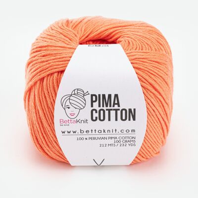 Pima Cotton, 100% cotone, Tangerine
