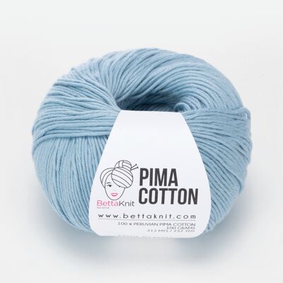 Pima Cotton, 100% cotone, Light Blue