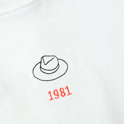 T-shirt brodé 1981, Indiana Jones