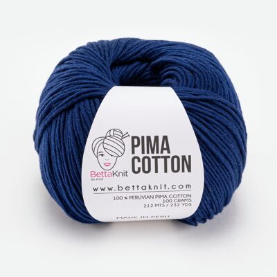 Pima Cotton, 100% cotone, Blu