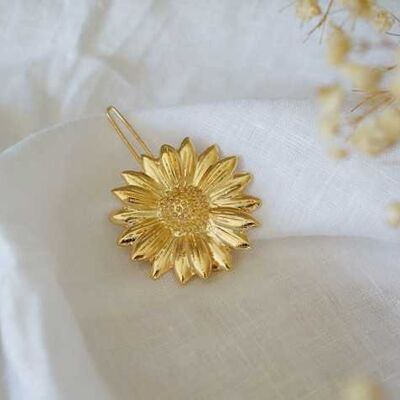 Garance Goldene Gänseblümchen-Blumen-Haarspange