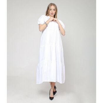 Robe en coton, pour femme, fabriquée en Italie, code 801847 6