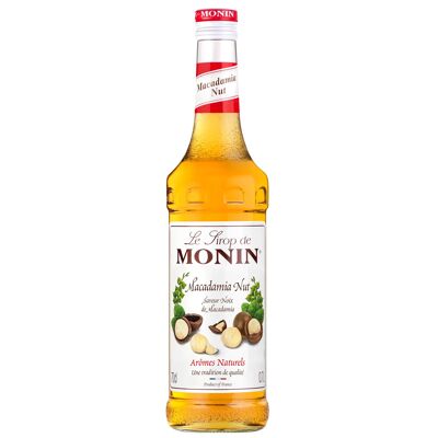 Sirope MONIN Sabor Nuez de Macadamia para bebidas calientes, cócteles o refrescos - Sabores naturales - 70cl