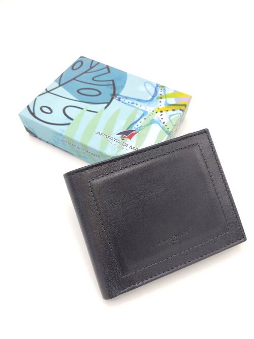 Genuine leather wallet for men, Brand Armata di Mare, art. PDK081-1