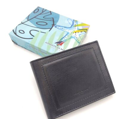Genuine leather wallet for men, Brand Armata di Mare, art. PDK081-1
