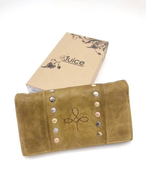 Washed leather wallet art. 058-JU02