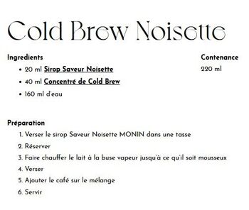 Sirop Saveur Noisette MONIN pour boissons chaudes - Arômes naturels - 70cl 2