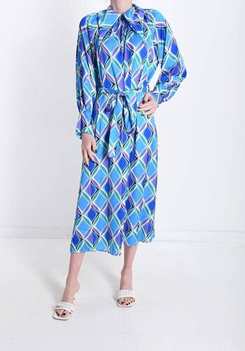 Robe en polyester, pour femme, Made in Italy, art. WO82192-2 1