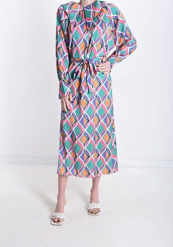 Robe en polyester, pour femme, Made in Italy, art. WO82192-2 5