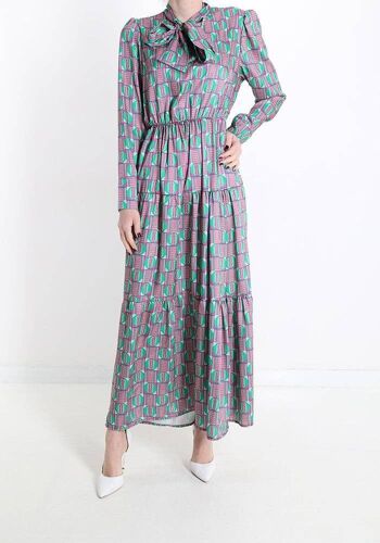 Robe en polyester, pour femme, Made in Italy, art. WO82208 1