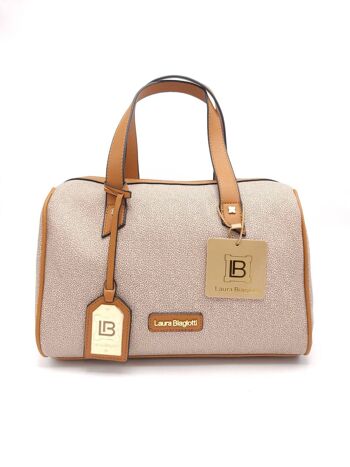 Marque Laura Biagiotti, Sac à main en cuir écologique imprimé pour femme, fabriqué en Chine, art. LB112-2 2