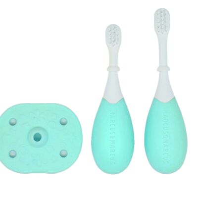 Cepillo de dientes de entrenamiento Palm Grasp para niños pequeños - Azul