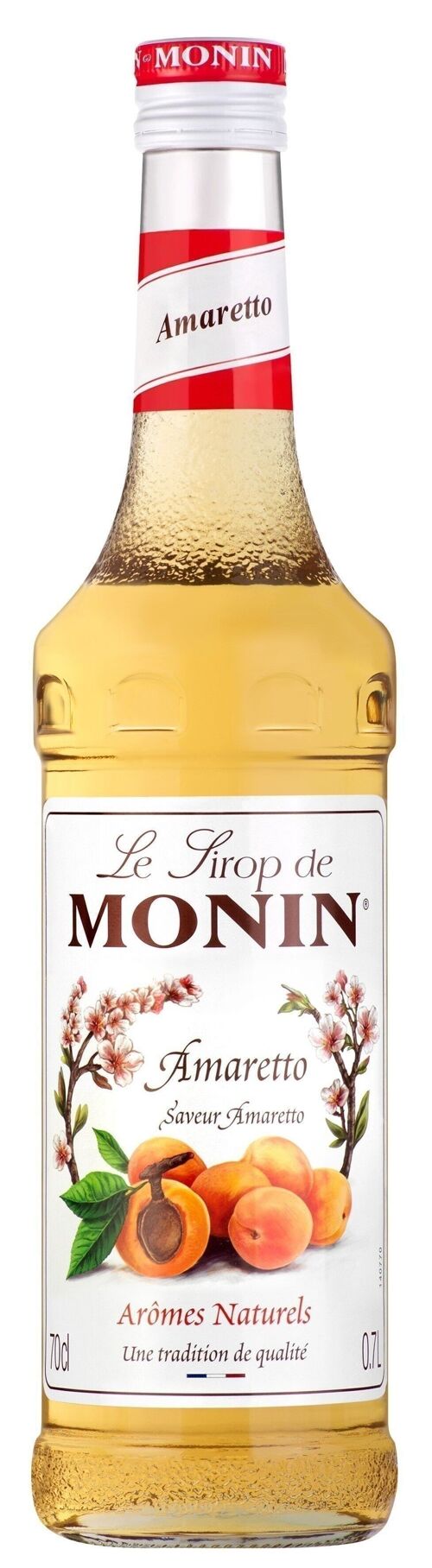 Sirop Saveur Amaretto MONIN pour aromatiser vos boissons chaudes de la fête des mères - Arômes naturels - 70cl