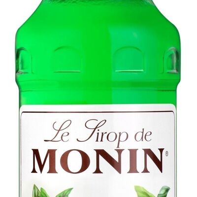 MONIN Basilikum-Geschmackssirup als Begleitung zu Erdbeeren zum Muttertagsdessert – Natürliche Aromen – 70 cl