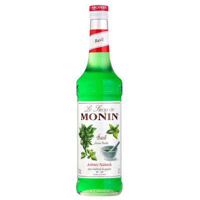 MONIN Basilikum-Geschmackssirup für Desserts oder Cocktails – Natürliche Aromen – 70 cl