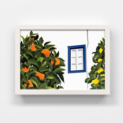 Oranges and Lemons, Greece A4 Art Print