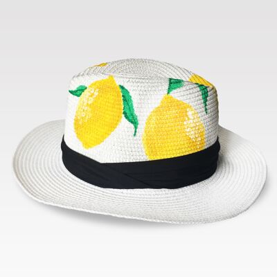 Sombrero Panamá Capri pintado a mano