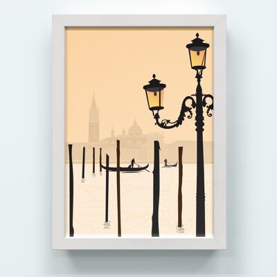 Venedig bei Tag A4 Kunstdruck