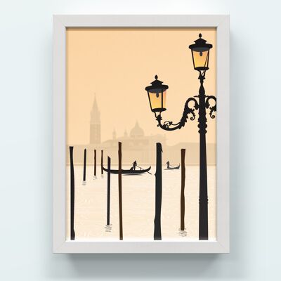 Lámina artística Venecia de día A4