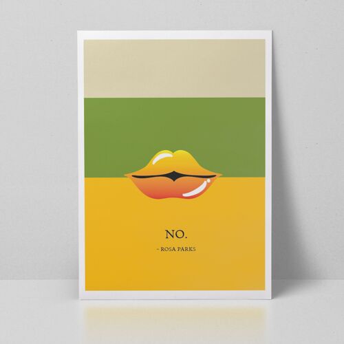 Rosa Parks says NO A3 Art Print