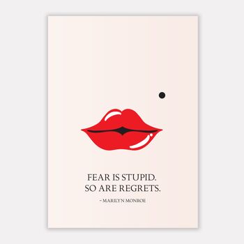 Des lèvres de Marilyn Monroe A4 Art Print 3