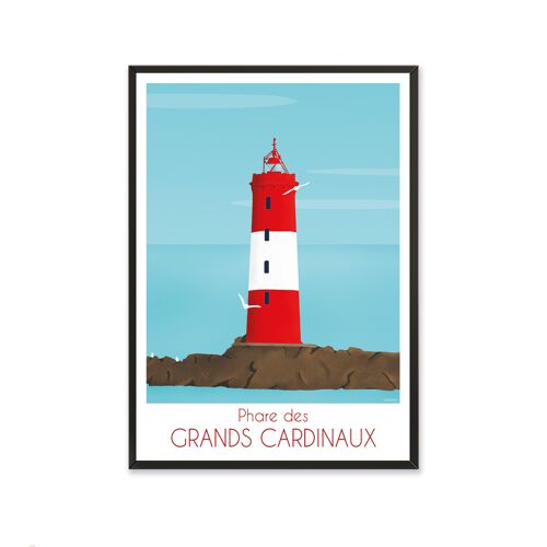 Affiche Déco - 30 x 40 cm - Phare des Grands Cardinaux