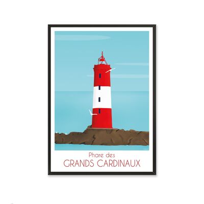 Dekoratives Poster - 30 x 40 cm - Leuchtturm der Grands Cardinals