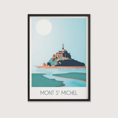 Manifesto decorativo - 30 x 40 cm - Mont Saint Michel