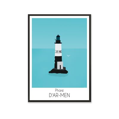 Affiche Déco - 30 x 40 cm - Phare d'Ar-Men