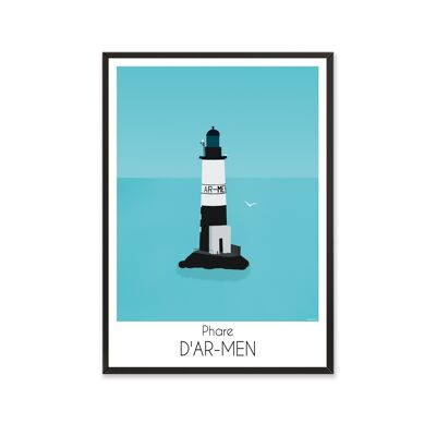 Dekoratives Poster - 30 x 40 cm - Leuchtturm von Ar-Men