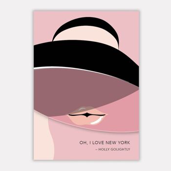 Holly Golightly aime New York A4 Art Print 3