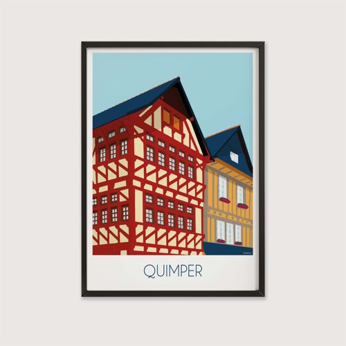 Affiche Déco - 30 x 40 cm - Quimper