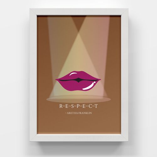 Aretha Franklin Demands RESPECT  A4 Art Print