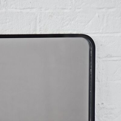 Miroir rectangulaire en métal noir 85 x 75 cm - Uptown - intérieur/extérieur