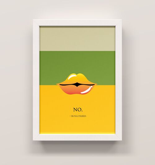 Rosa Parks says NO A4 Art Print