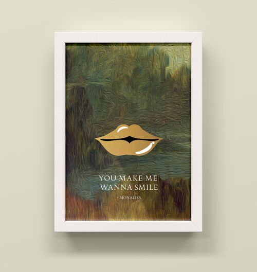 Monalisa smiles (or not) A4 Art Print