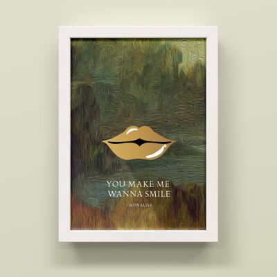 Monalisa lächelt (oder nicht) A4 Art Print