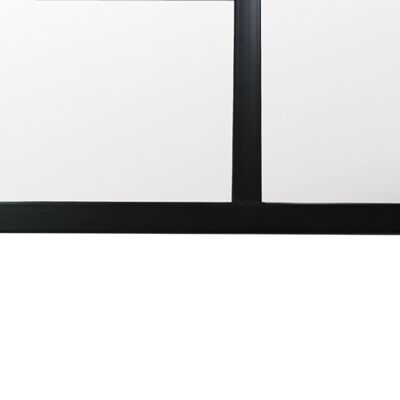 Miroir verrière atelier rectangulaire en métal noir 90 x 60 cm - Bricklane