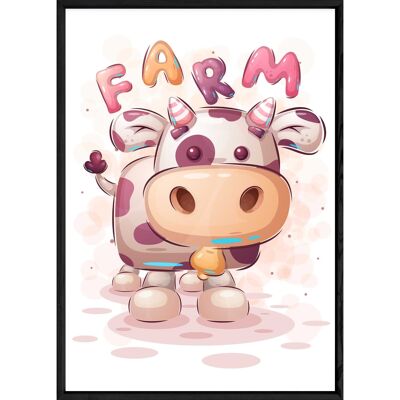 Tableau animal vache – 23x32 4686